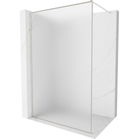 Mexen Kioto-F ścianka prysznicowa Walk-in z ramką 100 x 202 cm, szron 8 mm, nikiel szczotkowany - 800-100-104-97-30