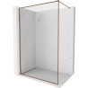 Mexen Kioto-F ścianka prysznicowa Walk-in z ramką 120 x 202 cm, transparent 8 mm, różowe złoto - 800-120-104-60-00