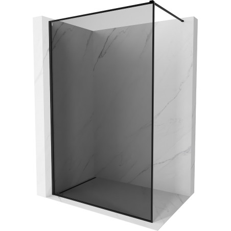 Mexen Kioto-F ścianka prysznicowa Walk-in z ramką 100 x 202 cm, grafit 8 mm, czarna - 800-100-104-70-40