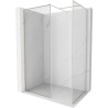 Mexen Kioto-F ścianka prysznicowa Walk-in z ramką 110 x 95 cm, transparent 8 mm, nikiel szczotkowany - 800-110-202-04-97-095