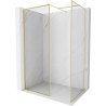 Mexen Kioto-F ścianka prysznicowa Walk-in z ramką 110 x 75 cm, transparent 8 mm, złota szczotkowana - 800-110-202-04-55-075