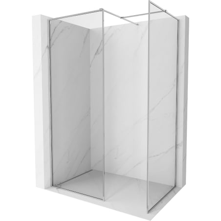 Mexen Kioto-F ścianka prysznicowa Walk-in z ramką 155 x 80 cm, transparent 8 mm, chrom - 800-155-202-04-00-080