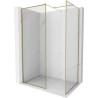 Mexen Kioto-F ścianka prysznicowa Walk-in z ramką 160 x 70 cm, transparent 8 mm, złota - 800-160-202-04-50-070