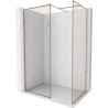 Mexen Kioto-F ścianka prysznicowa Walk-in z ramką 90 x 75 cm, transparent 8 mm, miedź szczotkowana - 800-090-202-04-65-075