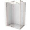 Mexen Kioto-F ścianka prysznicowa Walk-in z ramką 135 x 90 cm, transparent 8 mm, miedź szczotkowana - 800-135-202-04-65-090