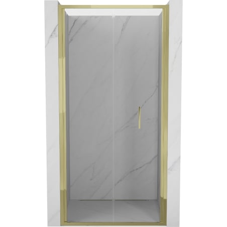 Mexen Exo drzwi prysznicowe składane 85 cm, transparent, złote - 816-085-000-50-00