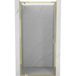 Mexen Exo drzwi prysznicowe uchylne 90 cm, transparent, złote - 8181-090-000-50-00