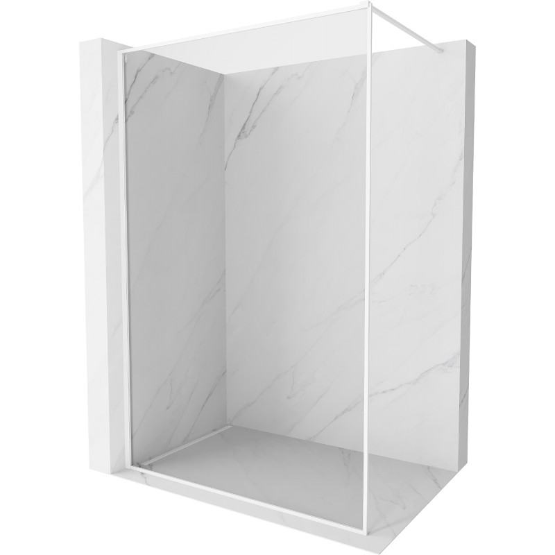 Mexen Kioto-XF ścianka prysznicowa Walk-in z ramką 60 x 202 cm, transparent 10 mm, biała - 800-060-104-20-00-X