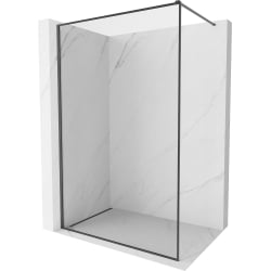 Mexen Kioto-XF ścianka prysznicowa Walk-in z ramką 50 x 202 cm, transparent 10 mm, gun gray szczotkowany - 800-050-104-66-00-X