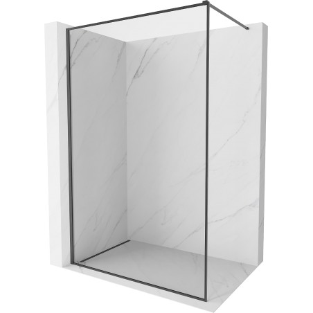 Mexen Kioto-XF ścianka prysznicowa Walk-in z ramką 90 x 202 cm, transparent 10 mm, gun gray szczotkowany - 800-090-104-66-00-X