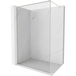 Mexen Kioto-XF ścianka prysznicowa Walk-in z ramką 50 x 202 cm, transparent 10 mm, nikiel szczotkowany - 800-050-104-97-00-X