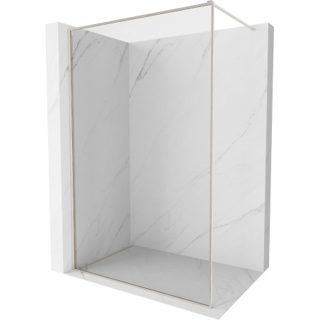 Mexen Kioto-XF ścianka prysznicowa Walk-in z ramką 160 x 202 cm, transparent 10 mm, nikiel szczotkowany - 800-160-104-97-00-X