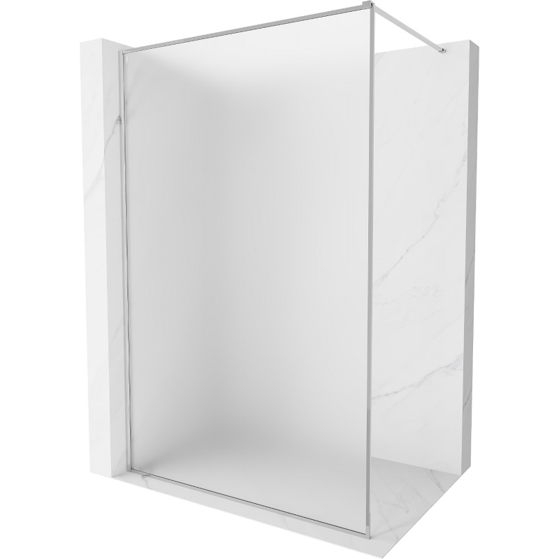 Mexen Kioto-XF ścianka prysznicowa Walk-in z ramką 80 x 202 cm, szron 10 mm, chrom - 800-080-104-01-30-X