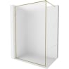 Mexen Kioto-XF ścianka prysznicowa Walk-in z ramką 60 x 202 cm, szron 10 mm, złota - 800-060-104-50-30-X