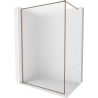 Mexen Kioto-XF ścianka prysznicowa Walk-in z ramką 130 x 202 cm, szron 10 mm, różowe złoto - 800-130-104-60-30-X