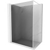 Mexen Kioto-XF ścianka prysznicowa Walk-in z ramką 160 x 202 cm, grafit 10 mm, biała - 800-160-104-20-40-X