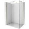 Mexen Kioto-X ścianka prysznicowa Walk-in 130 x 70 cm, transparent 10 mm, złota - 800-130-202-50-00-070-X