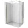 Mexen Kioto-X ścianka prysznicowa Walk-in 150 x 70 cm, transparent 10 mm, złota - 800-150-202-50-00-070-X