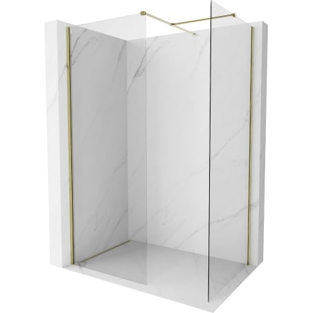 Mexen Kioto-X ścianka prysznicowa Walk-in 140 x 90 cm, transparent 10 mm, złota - 800-140-202-50-00-090-X