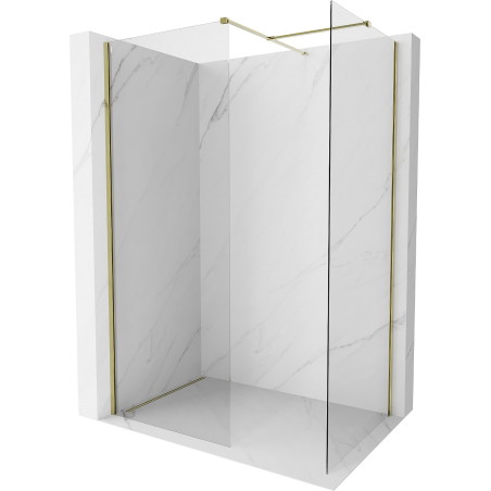 Mexen Kioto-X ścianka prysznicowa Walk-in 100 x 100 cm, transparent 10 mm, złota - 800-100-202-50-00-100-X