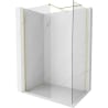 Mexen Kioto-X ścianka prysznicowa Walk-in 140 x 90 cm, transparent 10 mm, złota szczotkowana - 800-140-202-55-00-090-X