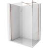 Mexen Kioto-X ścianka prysznicowa Walk-in 140 x 80 cm, transparent 10 mm, miedź szczotkowana - 800-140-202-65-00-080-X