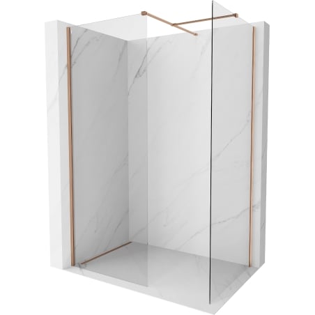 Mexen Kioto-X ścianka prysznicowa Walk-in 160 x 110 cm, transparent 10 mm, miedź szczotkowana - 800-160-202-65-00-110-X