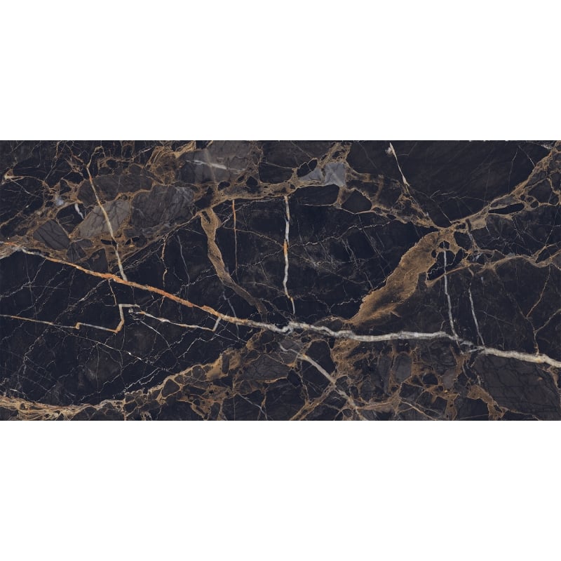 Mexen Orlo Black gres szkliwiony rekt. G1, płytka podłogowo-ścienna 120 x 60 cm, wysoki połysk - TL211-120-060-00