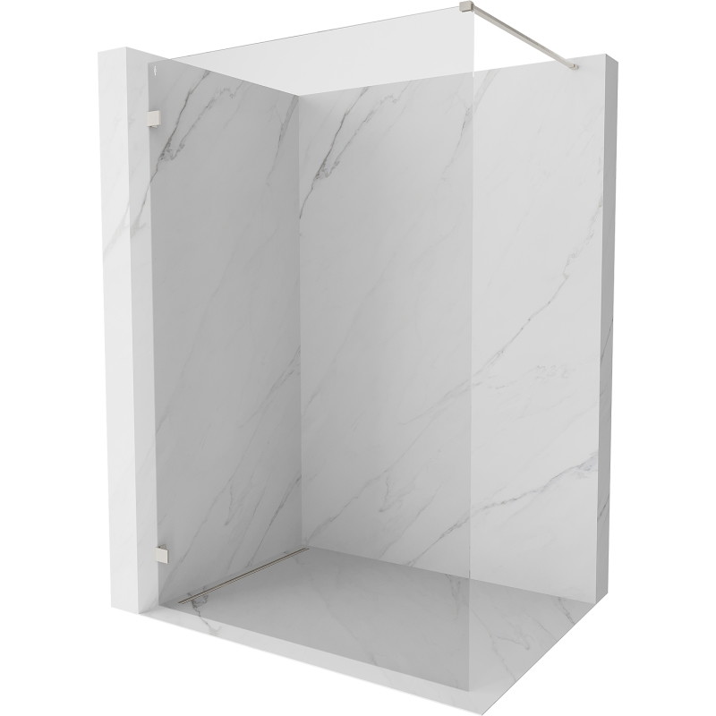 Mexen Lunar ścianka prysznicowa Walk-in lewa 80 x 200 cm, transparent 8 mm, nikiel szczotkowany - 830-080-000-97-00-L