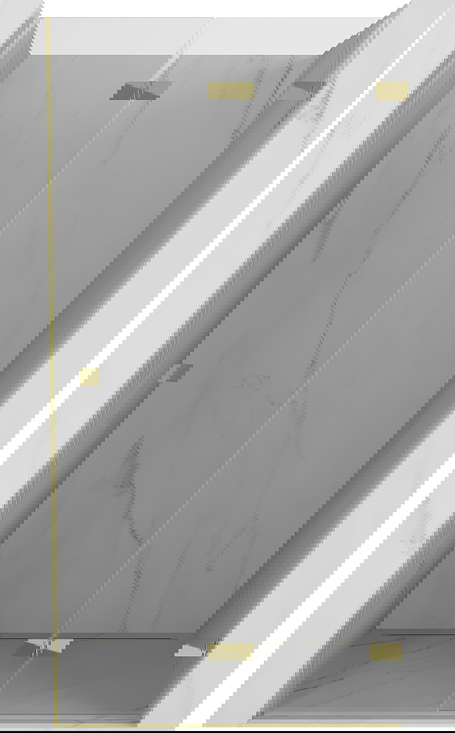 Mexen Lunar-F drzwi prysznicowe składane prawe 75 cm, transparent, złote - 836-075-000-50-00-P