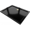 Mexen Flat brodzik prostokątny slim 100 x 70 cm, czarny, syfon złoty - 40707010G