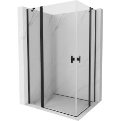 Mexen Mist Duo kabina prysznicowa uchylna 120 x 95 cm, transparent, czarna - 8A4-120-095-70-00