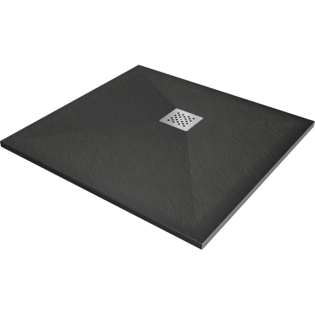 Mexen Stone+ brodzik kompozytowy kwadratowy 90 x 90 cm, antracyt - 44719090