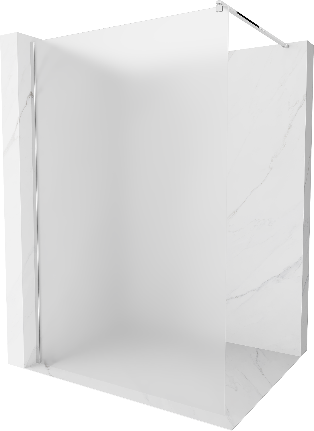Mexen Kioto ścianka prysznicowa Walk-in 110 x 200 cm, szron 8 mm, chrom - 800-110-101-01-30