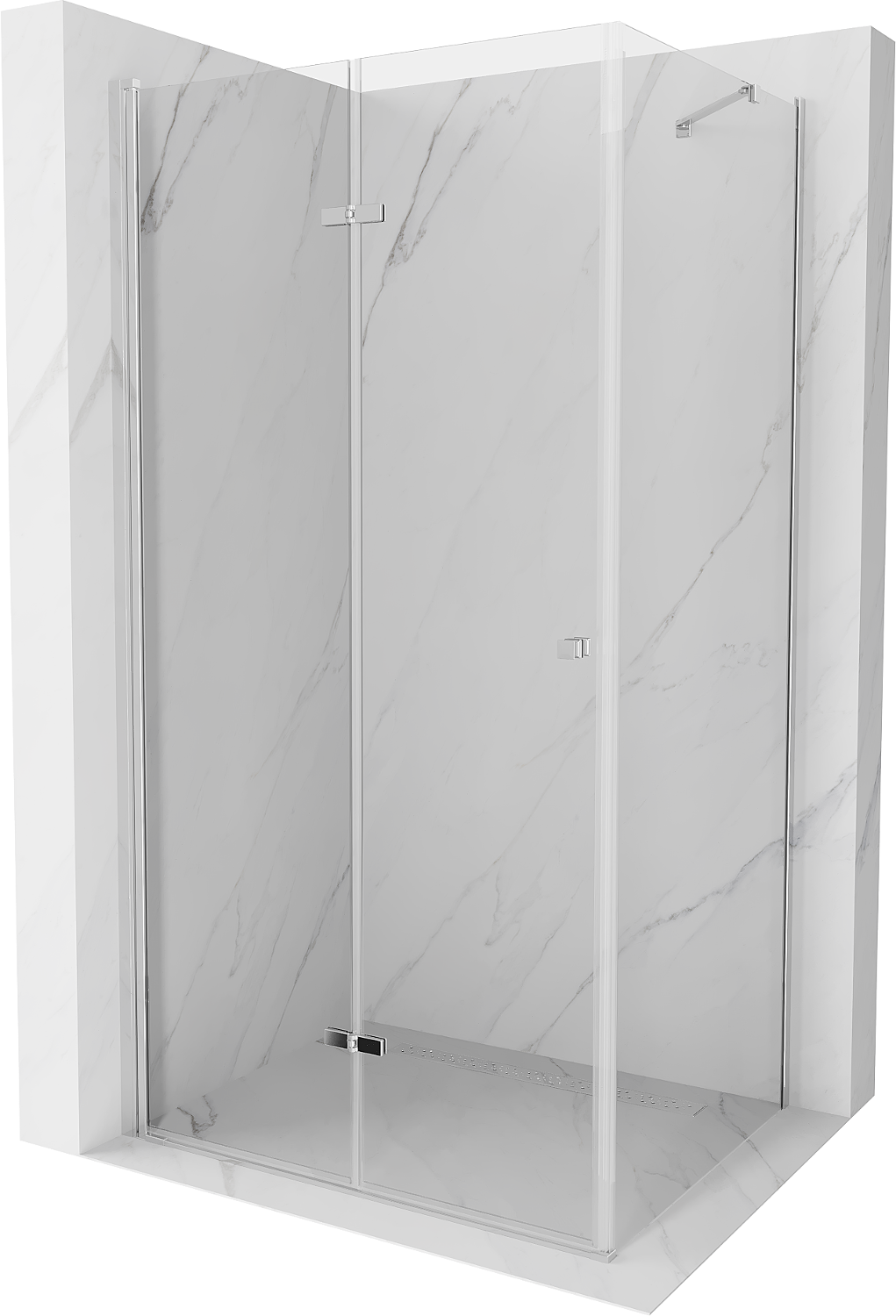 Mexen Lima kabina prysznicowa składana 75 x 80 cm, transparent, chrom - 856-075-080-01-00