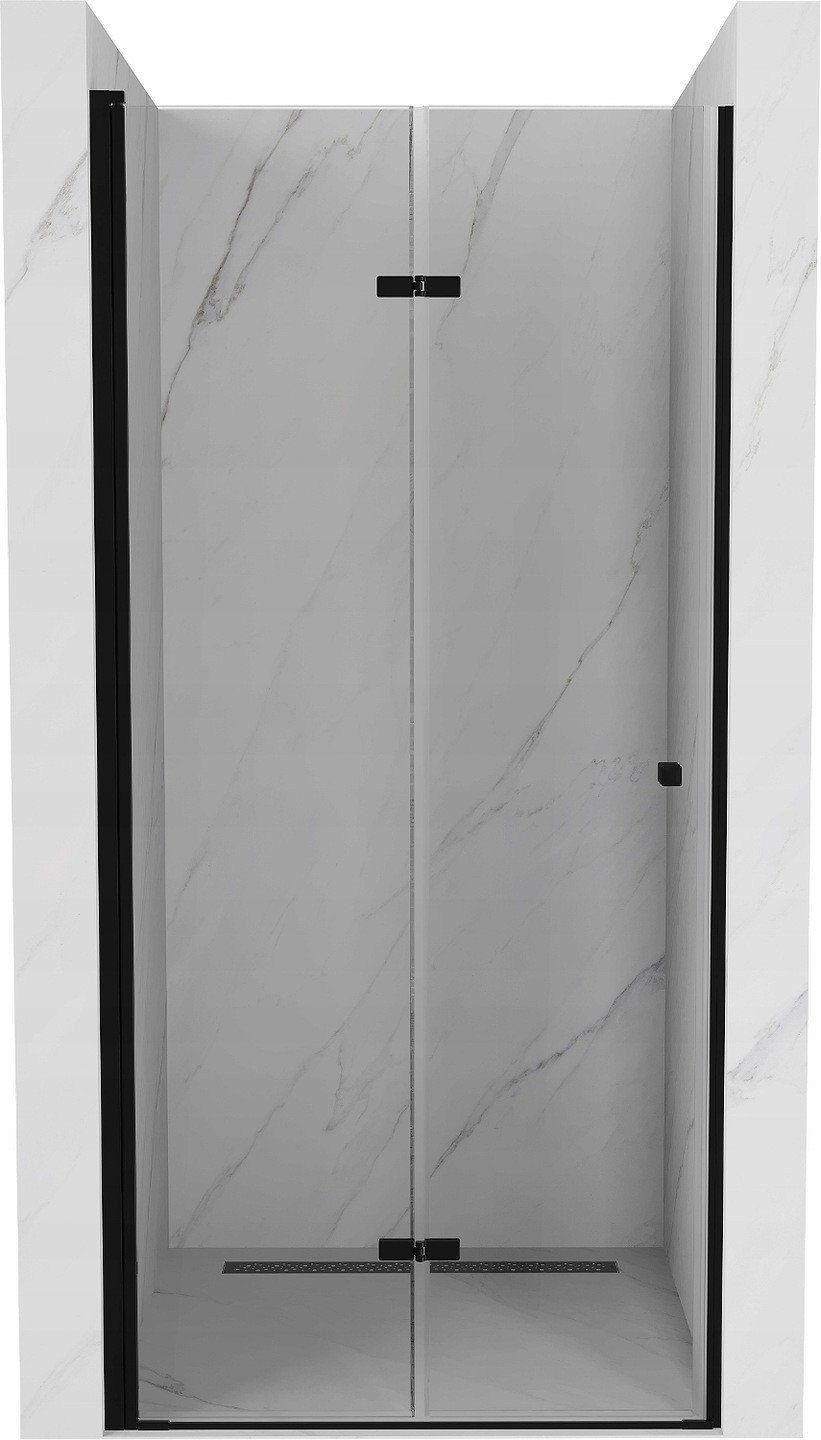 Mexen Lima drzwi prysznicowe składane 80 cm, transparent, czarne - 856-080-000-70-00