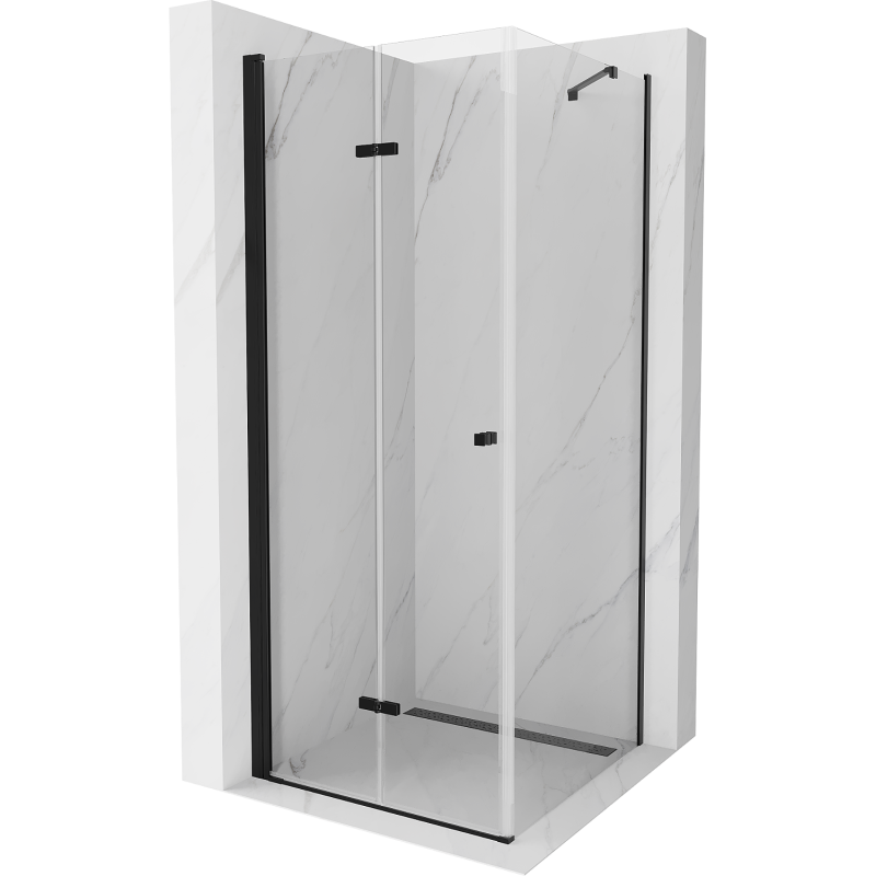 Mexen Lima kabina prysznicowa składana 80 x 80 cm, transparent, czarna - 856-080-080-70-00