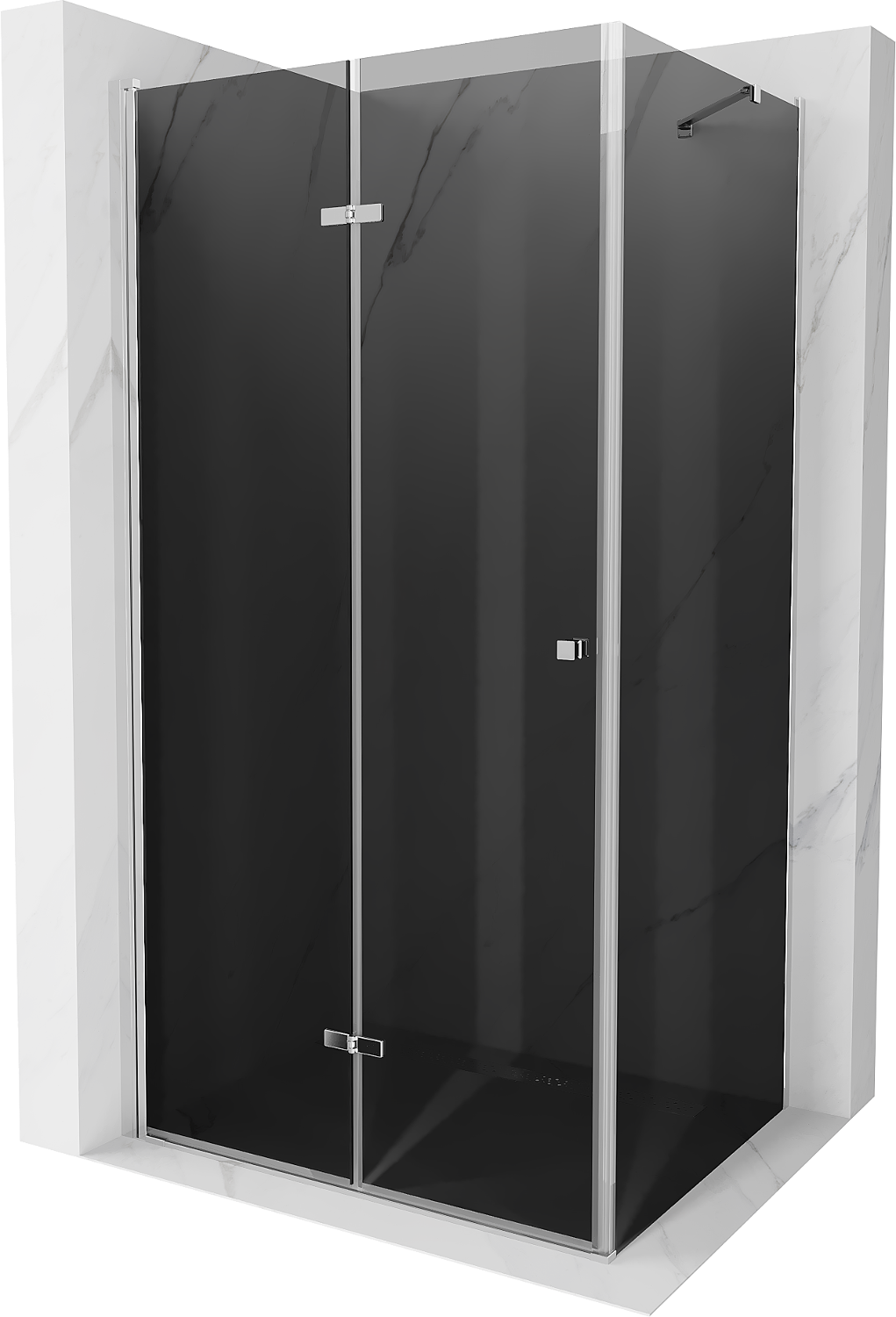 Mexen Lima kabina prysznicowa składana 70 x 90 cm, grafit, chrom - 856-070-090-01-40