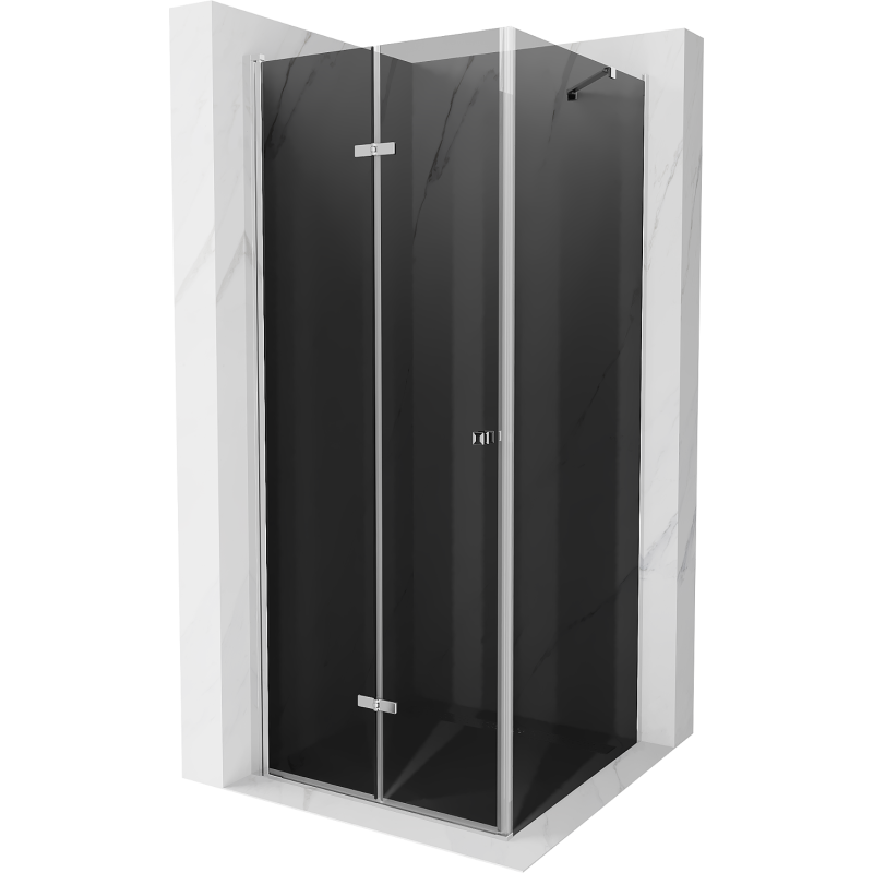 Mexen Lima kabina prysznicowa składana 80 x 80 cm, grafit, chrom - 856-080-080-01-40