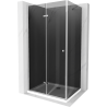 Mexen Lima kabina prysznicowa składana 70 x 120 cm, grafit, chrom + brodzik Flat, biały - 856-070-120-01-40-4010