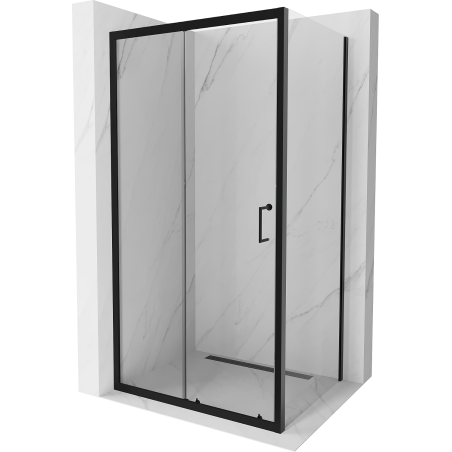 Mexen Apia kabina prysznicowa rozsuwana 110 x 70 cm, transparent, czarna - 840-110-070-70-00