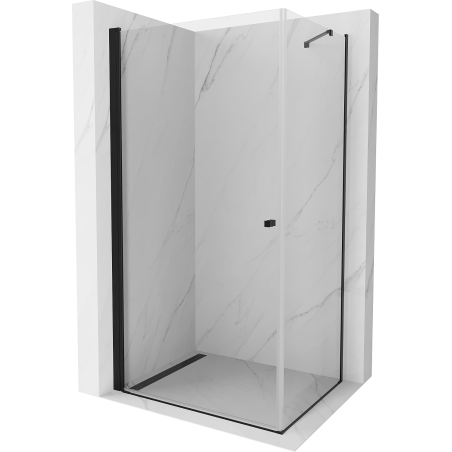 Mexen Pretoria kabina prysznicowa uchylna 80 x 100 cm, transparent, czarna - 852-080-100-70-00