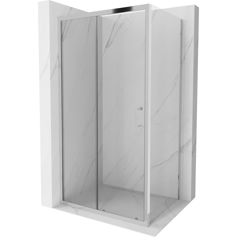 Mexen Apia kabina prysznicowa rozsuwana 130 x 80 cm, transparent, chrom - 840-130-080-01-00