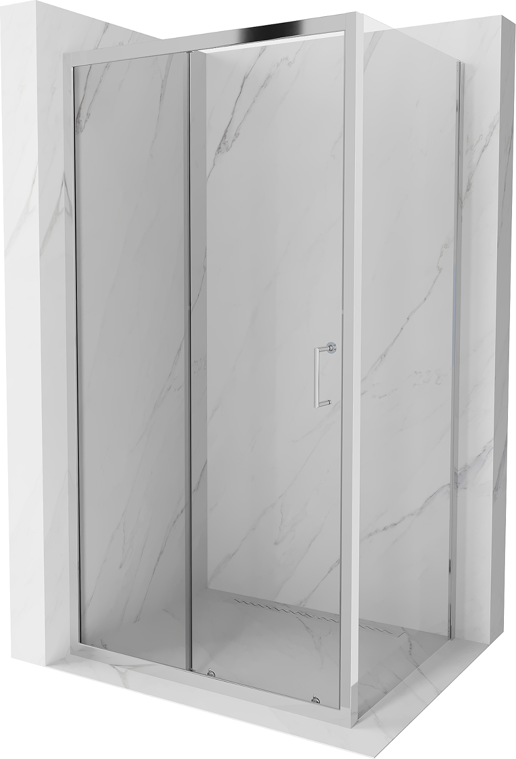 Mexen Apia kabina prysznicowa rozsuwana 115 x 80 cm, transparent, chrom - 840-115-080-01-00