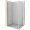 Mexen Pretoria kabina prysznicowa uchylna 80 x 90 cm, transparent, złota - 852-080-090-50-00