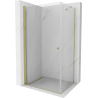Mexen Pretoria kabina prysznicowa uchylna 90 x 100 cm, transparent, złota - 852-090-100-50-00