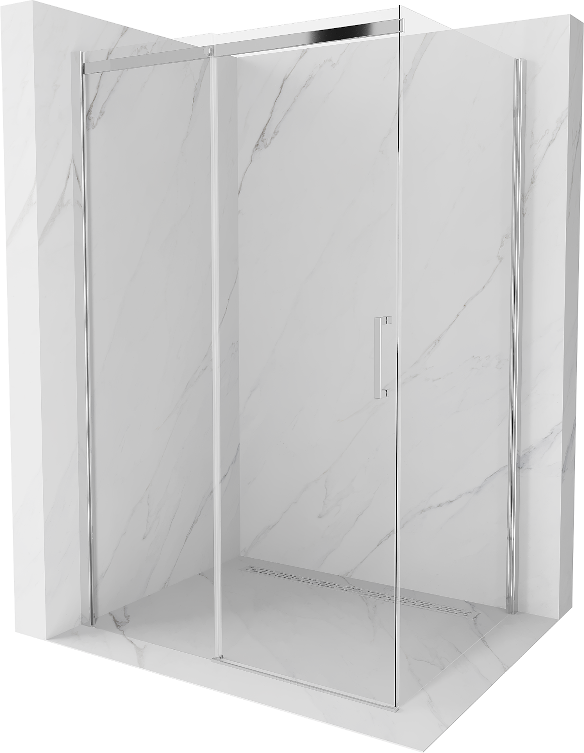 Mexen Omega kabina prysznicowa rozsuwana 100 x 90 cm, transparent, chrom - 825-100-090-01-00