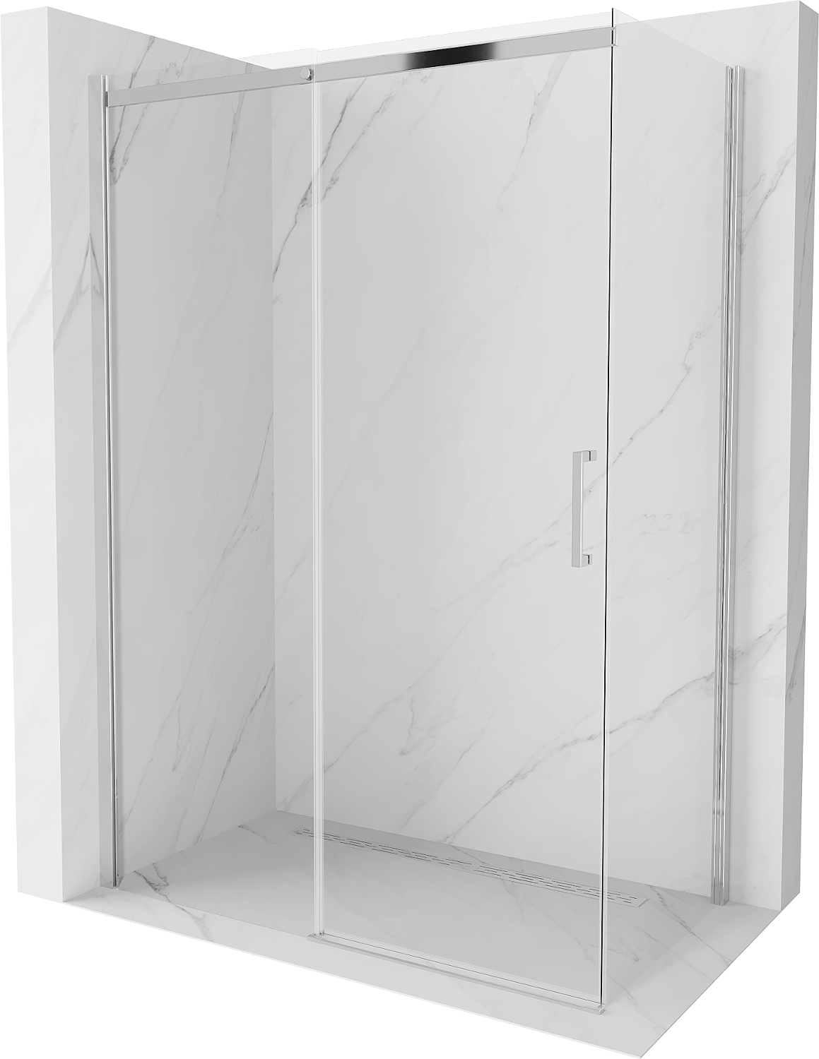 Mexen Omega kabina prysznicowa rozsuwana 160 x 80 cm, transparent, chrom - 825-160-080-01-00