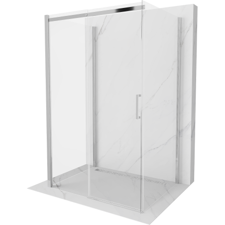 Mexen Omega kabina prysznicowa 3-ścienna, rozsuwana 120 x 80 cm, transparent, chrom - 825-120-080-01-00-3S