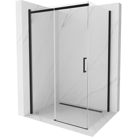 Mexen Omega kabina prysznicowa rozsuwana 110 x 90 cm, transparent, czarna - 825-110-090-70-00